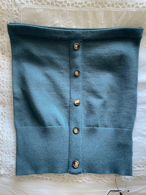 <GBLUE>plane knit bustier