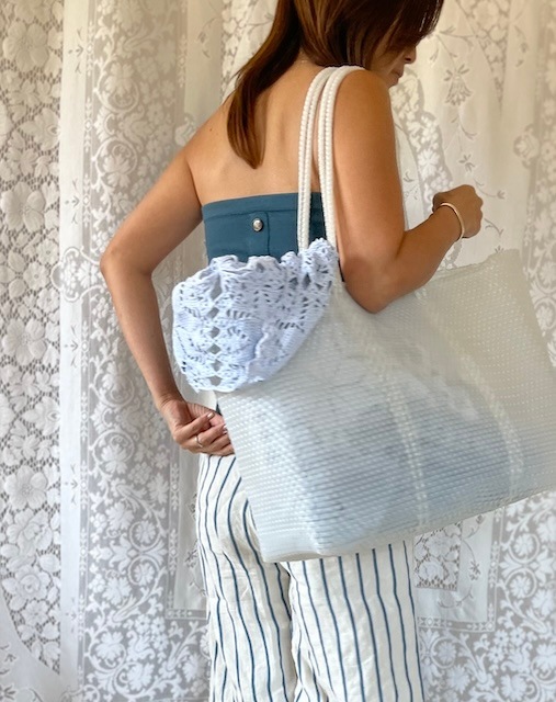 <GBLUE>plane knit bustier