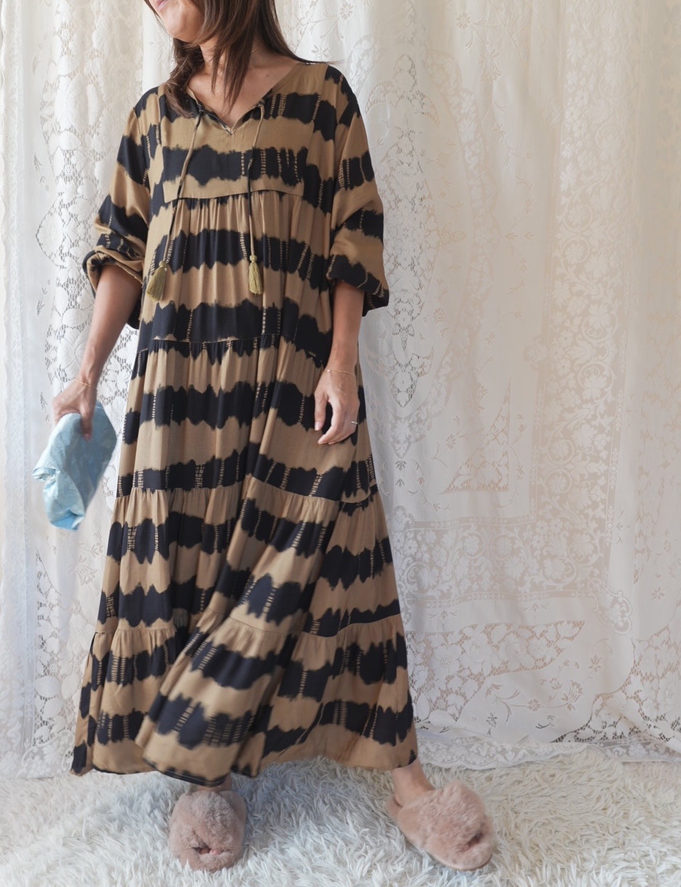 ＜select＞tie dye dress