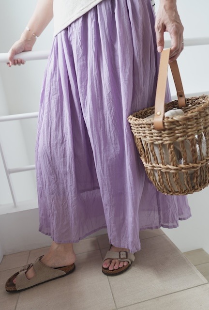 ＜select＞color india cotton skirt