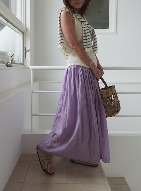 ＜select＞color india cotton skirt