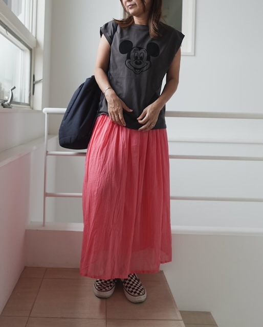 ＜select＞color india cotton skirt