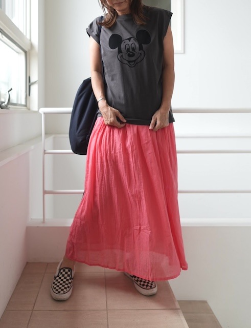 ＜select＞color india cotton skirt