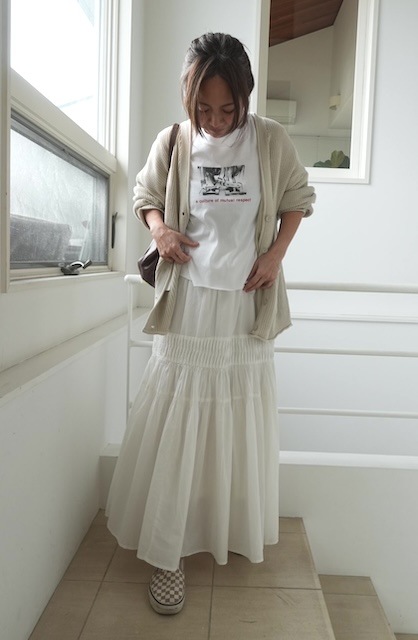 ＜select＞tuck gather skirt
