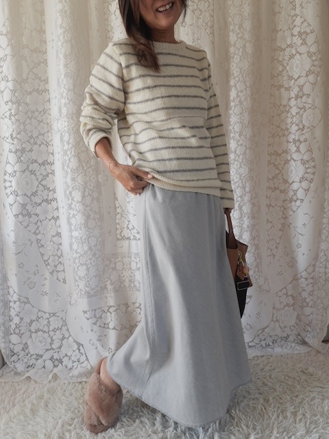 ＜select＞heart elbow oeru knit