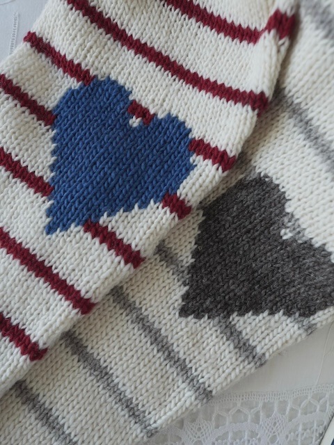 ＜select＞heart elbow oeru knit