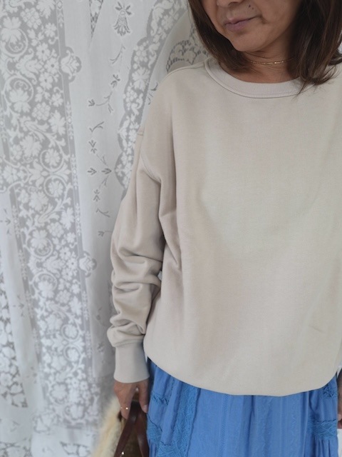 ＜select＞classic crew sweat tops