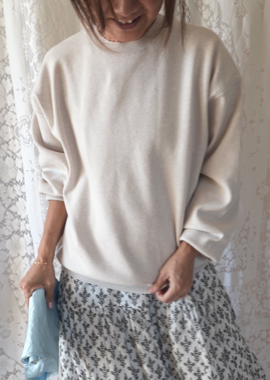 ＜select＞classic crew sweat tops