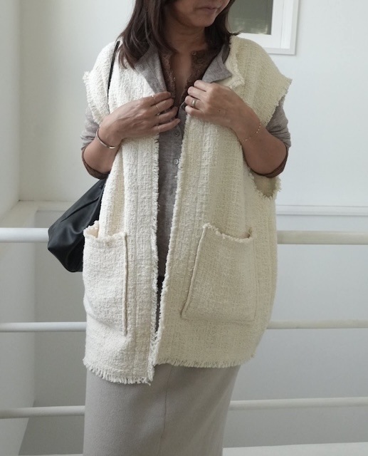＜select＞tweed jacke vest