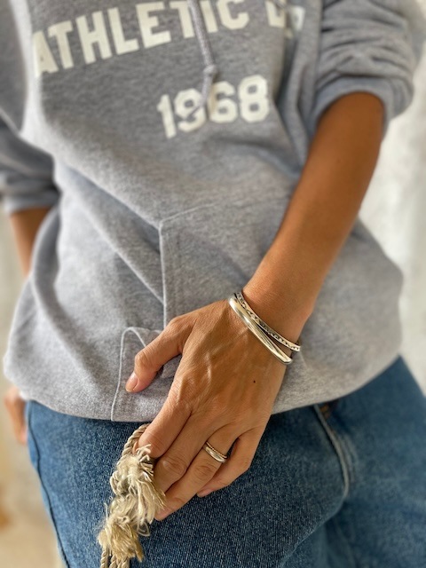 ＜Indian Jewelry＞plane silver bangle