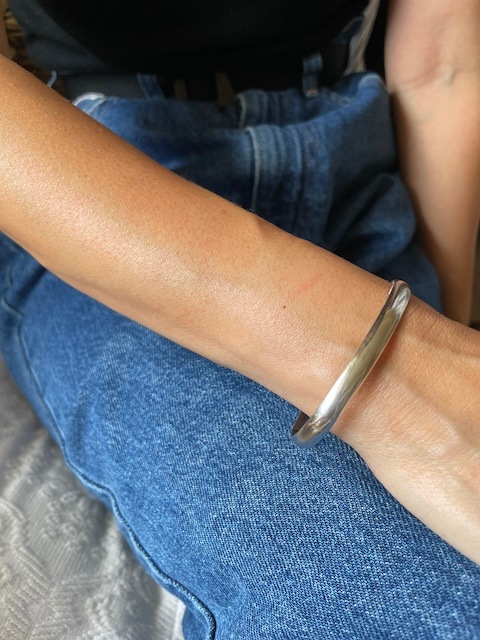 ＜Indian Jewelry＞plane silver bangle