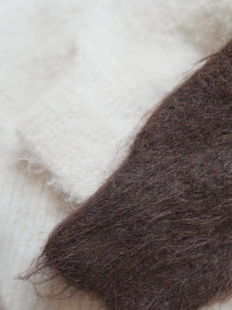 ＜select＞shaggy knit 2way cardigan