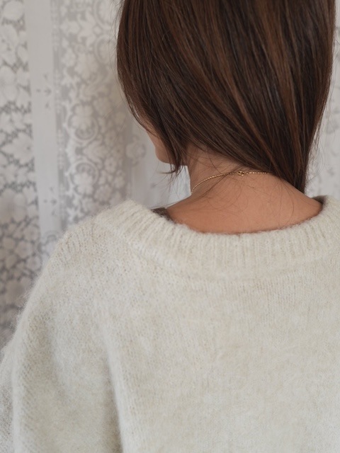 ＜select＞shaggy knit 2way cardigan