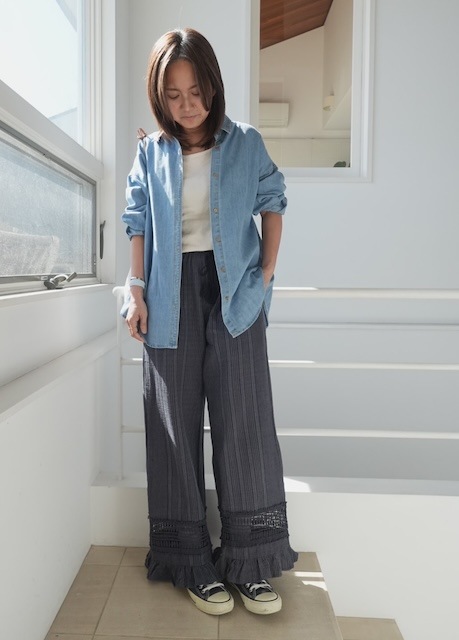 ＜select＞crochet lace easy pants