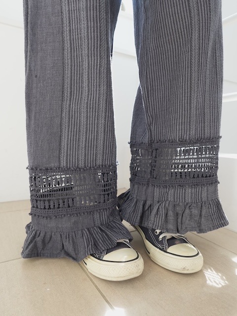 ＜select＞crochet lace easy pants