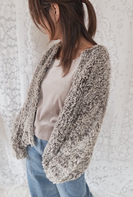 ＜select＞eco fur fluffy cardigan