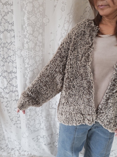 ＜select＞eco fur fluffy cardigan