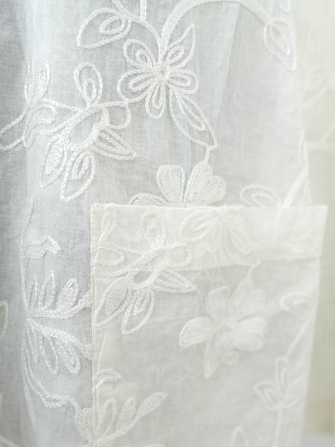 ＜select＞sheer embroidery jacket