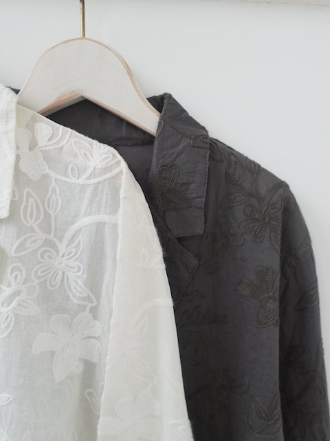 ＜select＞sheer embroidery jacket