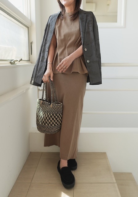 ＜select＞sheer embroidery jacket