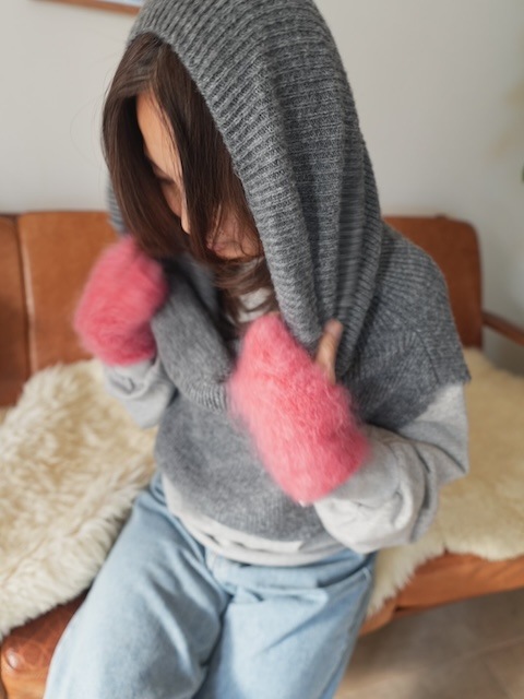 ＜select＞short knit neck warmer