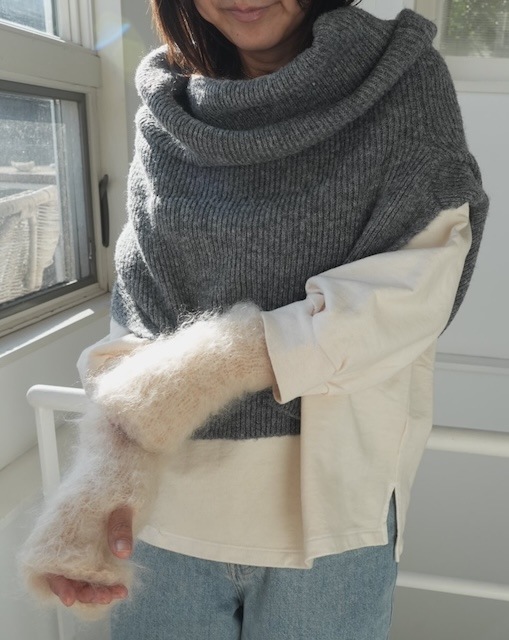＜select＞short knit neck warmer