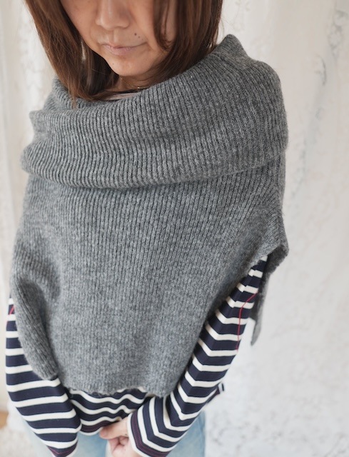 ＜select＞short knit neck warmer