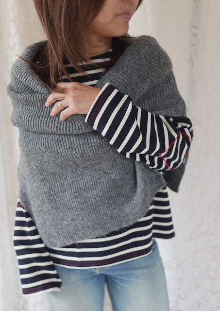 ＜select＞short knit neck warmer