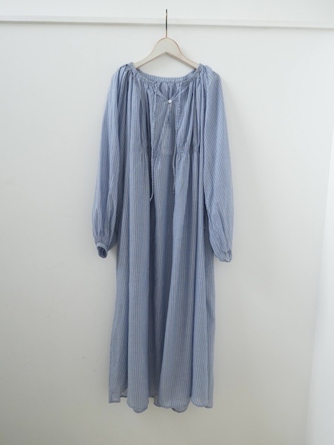 ＜select＞stripe gather dress