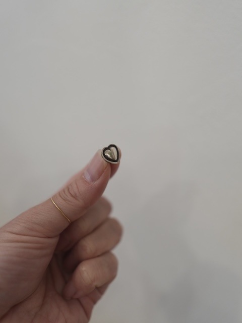 ＜Indian Jewelry＞silver heart plate pierce