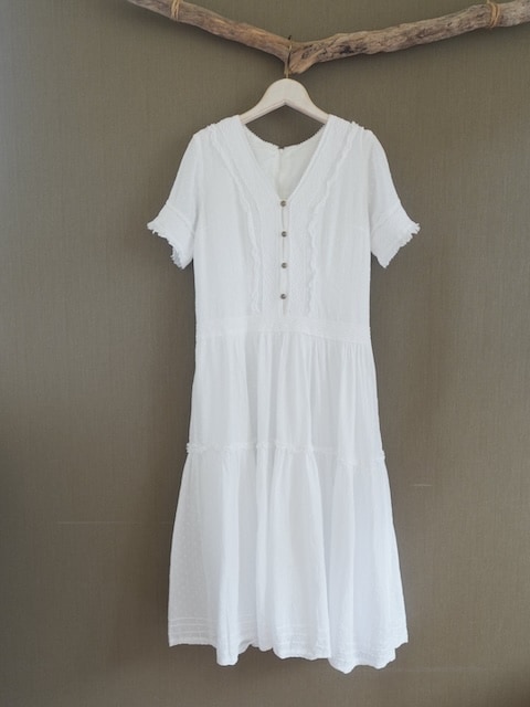 ＜vintage＞cotton lace onepiece⑦