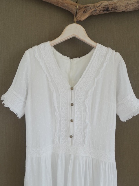 ＜vintage＞cotton lace onepiece⑦