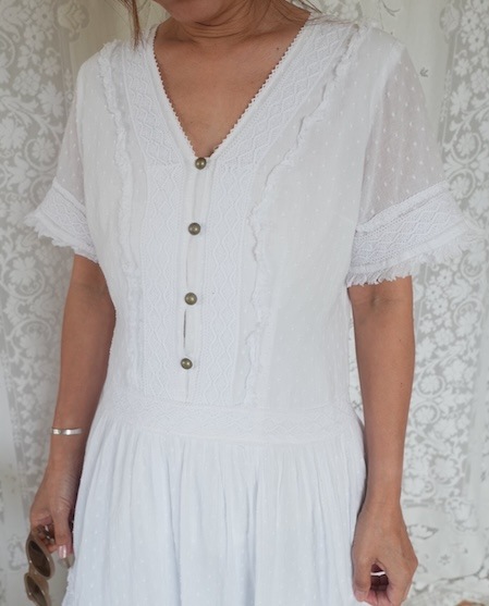 ＜vintage＞cotton lace onepiece⑦