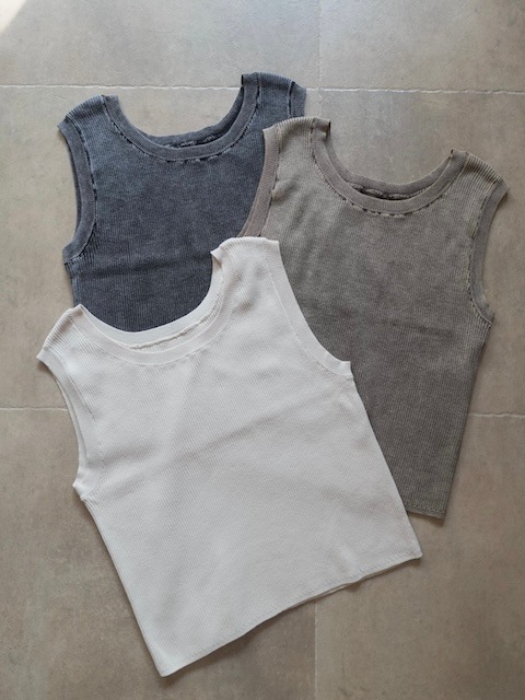 ＜select＞vintage like rib tank