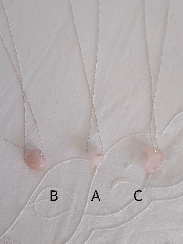 ＜PILGRIM＞ROSE Quartz Chakra necklace