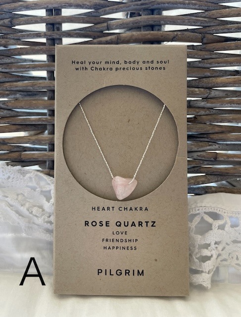 ＜PILGRIM＞ROSE Quartz Chakra necklace