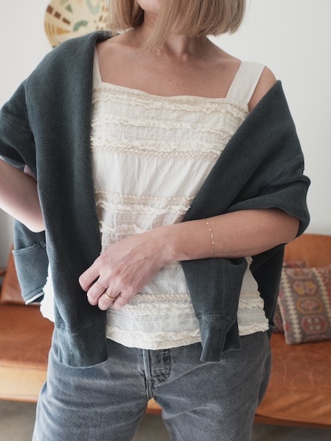 ＜I'm Laughy＞otona no lace boarder tops