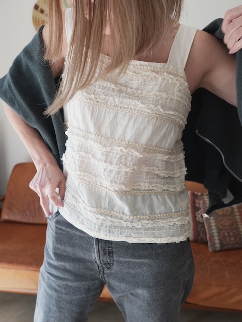 ＜I'm Laughy＞otona no lace boarder tops