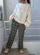 ＜GBLUE＞wool like center press pants