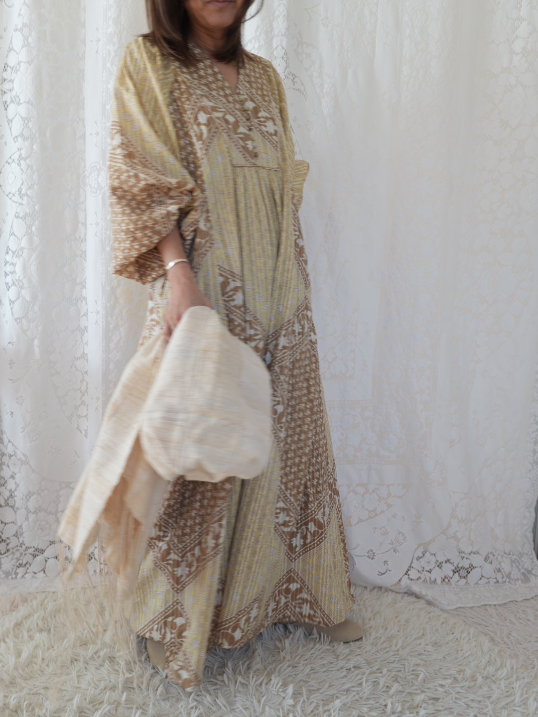 ＜Sara Mallika＞Cotton Scarf Print Dress