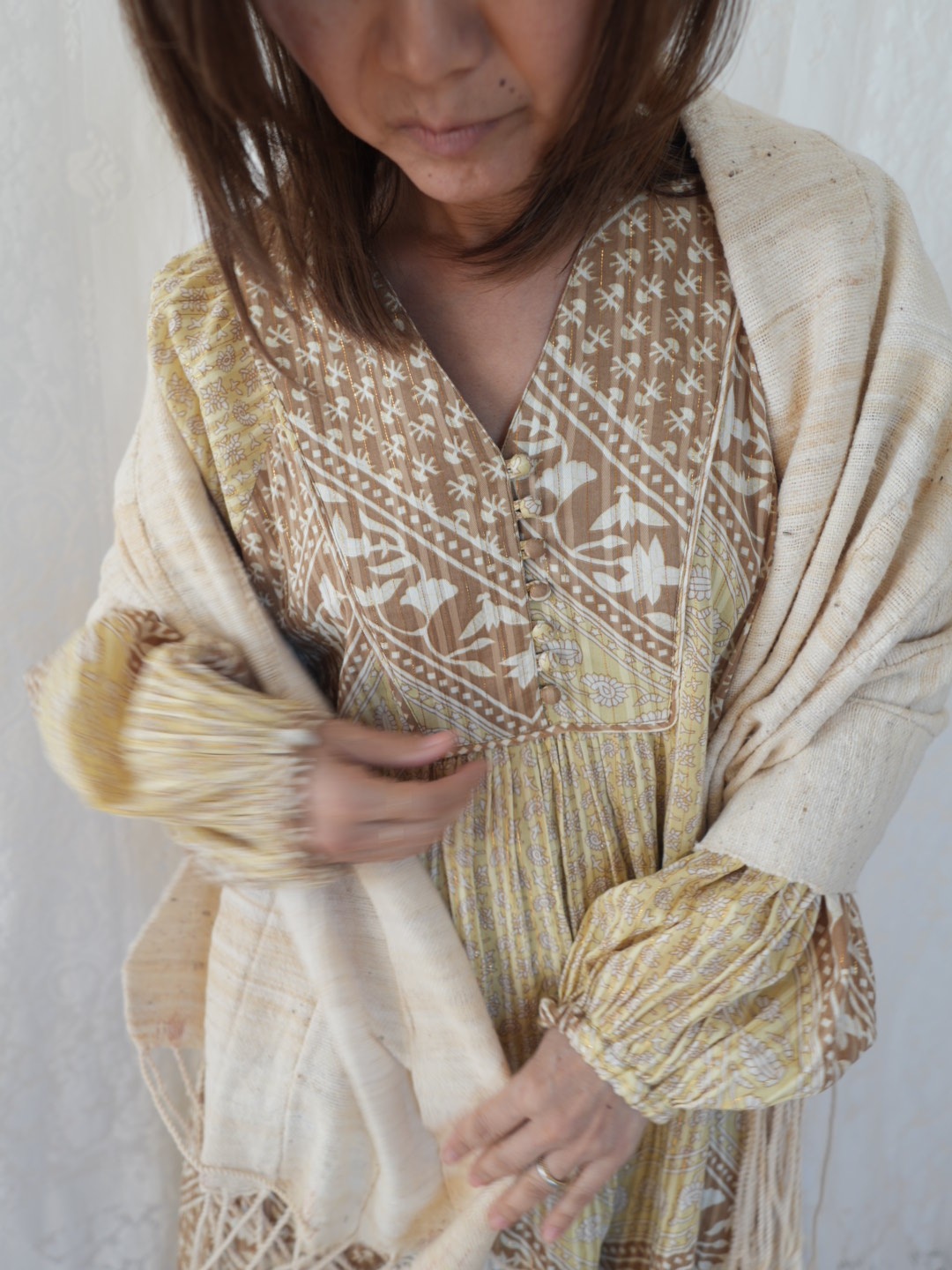 ＜Sara Mallika＞Cotton Scarf Print Dress