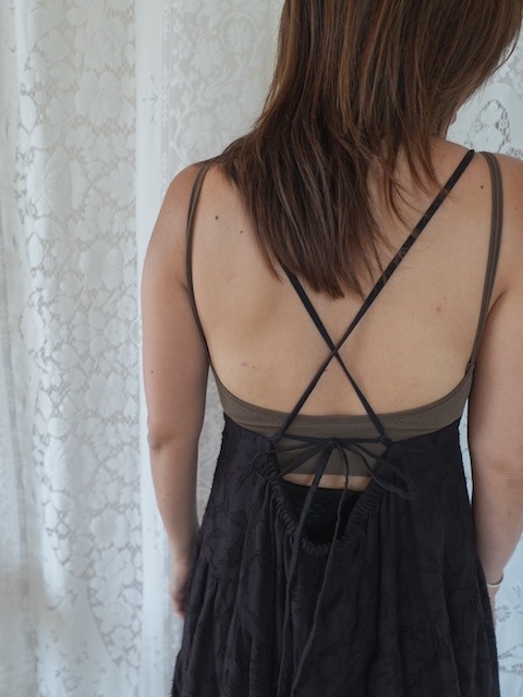 ＜select＞jacquard tierred dress