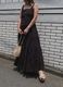 ＜select＞jacquard tierred dress