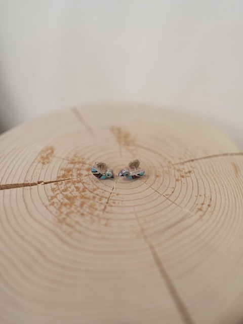 ＜Indian Jewelry＞bird Inlay pierce