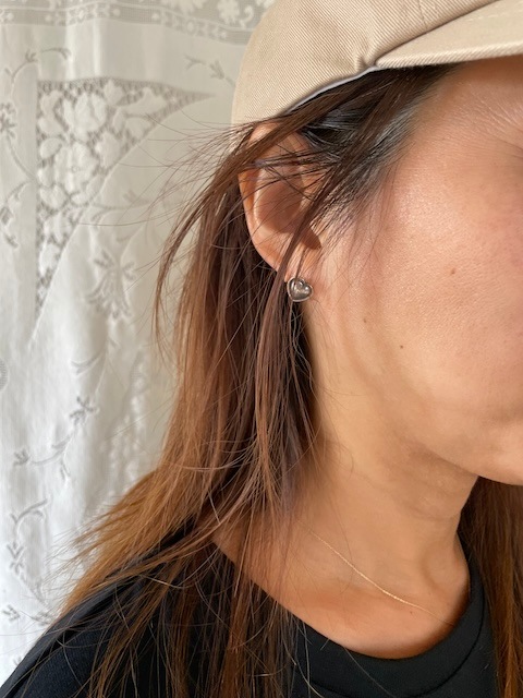 ＜Indian Jewelry＞silver heart plate pierce