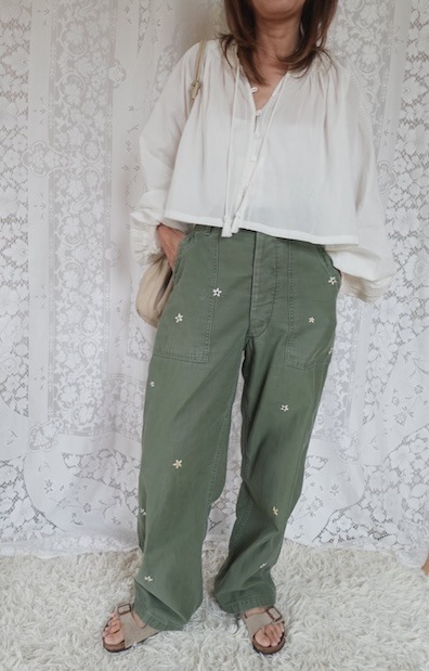 ＜select＞cotton lace blouse