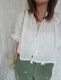＜select＞cotton lace blouse