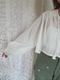 ＜select＞cotton lace blouse