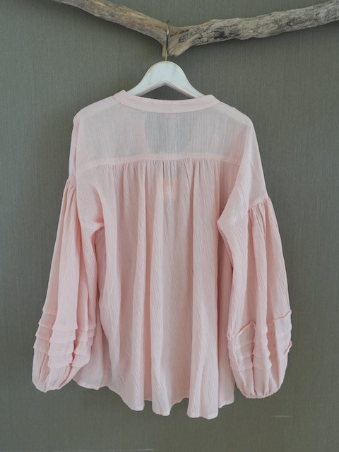 ＜select＞india cotton volume sleeve blouse