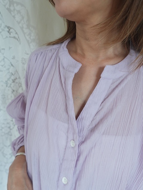 ＜select＞india cotton volume sleeve blouse